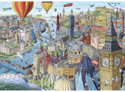 RAVENSBURGER Puzzle Okolo Veľkej Británie a Írska 1000 dielikov