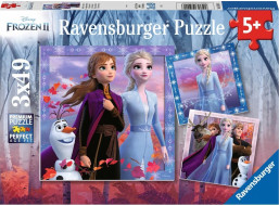 RAVENSBURGER Puzzle Ľadové kráľovstvo 2: Cesta začína 3x49 dielikov