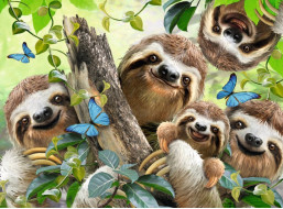 RAVENSBURGER Puzzle Leňochodie selfie 500 dielikov
