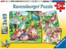 RAVENSBURGER Puzzle Malé princezné 3x49 dielikov