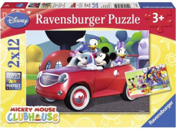 RAVENSBURGER Puzzle Mickey Mouse s priateľmi 2x12 dielikov