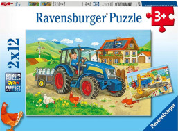 RAVENSBURGER Puzzle Na stavenisku 2x12 dielikov