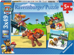 RAVENSBURGER Puzzle Tlapková patrola: Štvornohý tím 3x49 dielikov