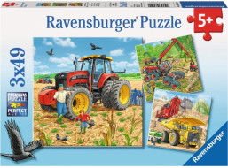 RAVENSBURGER Puzzle Veľké stroje 3x49 dielikov