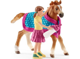 SCHLEICH Horse Club® 42361 Žriebä s dievčaťom a príslušenstvom