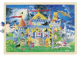GOKI Drevené puzzle Rozprávková hodina 192 dielikov