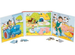 GOKI Magnetická puzzle kniha Statok 2x20 dielikov