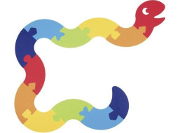 GOKI Podlahové obrysové puzzle Had XXL 12 dielikov