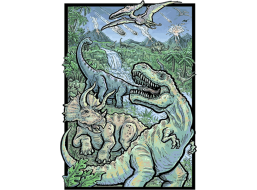 CLOUDBERRIES Puzzle Dinosaurs 3D s okuliarmi 500 dielikov