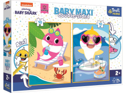 TREFL Obojstranné puzzle Baby Shark BABY MAXI 2x10 dielikov