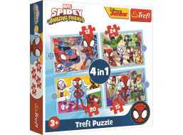 TREFL Puzzle Spidey a jeho úžasní priatelia 4v1 (12,15,20,24 dielikov)