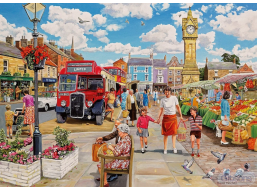 GIBSONS Puzzle Trh pod hodinovou vežou 1000 dielikov