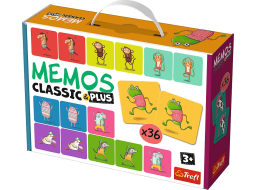 TREFL Pexeso Classic&Plus Zvieratká v pohybe 3v1