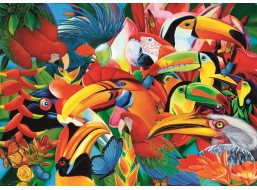 TREFL Puzzle Farebné vtáky 500 dielikov