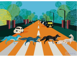 GIBSONS Puzzle Líšky z Abbey Road 500 dielikov