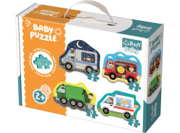 TREFL Baby puzzle Dopravné prostriedky 4v1 (3,4,5,6 dielikov)