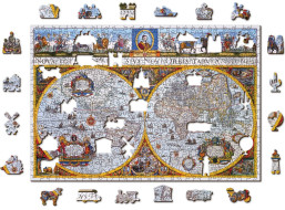 WOODEN CITY Drevené puzzle Antická mapa Nova Terrarum 2v1, 505 dielikov EKO