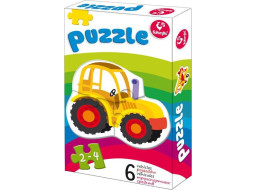KUKURYKU Baby puzzle Dopravné prostriedky 6v1 (2-4 dieliky)