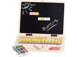 ECOTOYS Drevený notebook s magnetickým monitorom