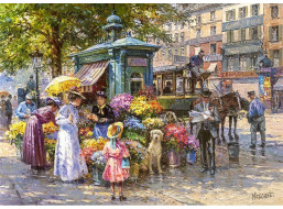 CHERRY PAZZI Puzzle Kvetinový trh 1000 dielikov