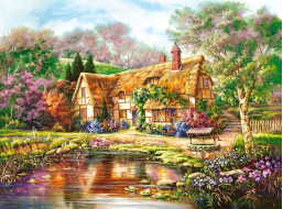 CASTORLAND Puzzle Súmrak pri rybníku 3000 dielikov