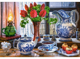 CASTORLAND Puzzle Zátišie s tulipánmi 1500 dielikov