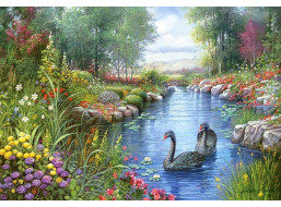 CASTORLAND Puzzle Čierne labute 1500 dielikov