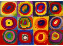 ENJOY Puzzle Vassily Kandinsky: Štúdia farieb - Štvorce s kruhmi 1000 dielikov