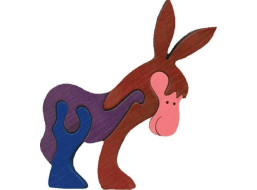 FAUNA Drevené puzzle Somár veľký