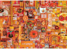 COBBLE HILL Puzzle Farby dúhy: Oranžová 1000 dielikov