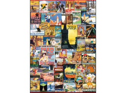 EUROGRAPHICS Puzzle Cestovateľské plagáty 1000 dielikov