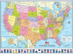 EUROGRAPHICS Puzzle Politická mapa USA 1000 dielikov