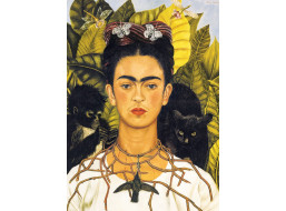 EUROGRAPHICS Puzzle Portrét Frídy Kahlo s tŕňovým náhrdelníkom 1000 dielikov