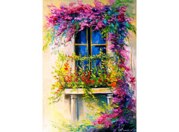 ENJOY Puzzle Rozkvitnutý balkón 1000 dielikov