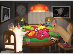 COBBLE HILL Puzzle Mačky pri hre 1000 dielikov