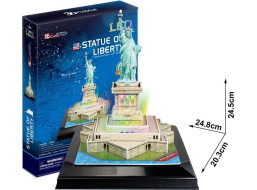 CUBICFUN Svietiace 3D puzzle Socha Slobody 37 dielikov