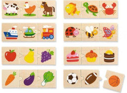 VIGA Drevené puzzle Súvislosti 8x3 dieliky