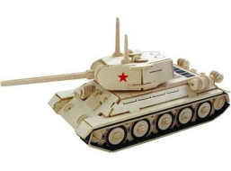 WOODEN TOY , WCK 3D puzzle Tank T-34