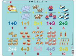 LARSEN Puzzle Sčítanie s obrázkami 20 dielikov