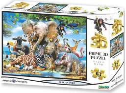 PRIME 3D Puzzle Africký úsmev 3D 63 dielikov