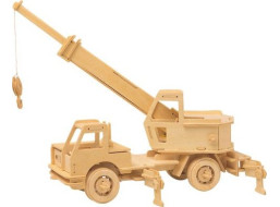 WOODEN TOY , WCK 3D puzzle Autožeriav