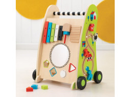 KIDKRAFT Chodítko drevené s mototickými aktivitami zelené