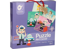 CLASSIC WORLD Drevené puzzle Povolanie 4v1 (6,9,12 a 16 dielikov)