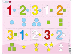 LARSEN Puzzle Počítanie do troch 10 dielikov