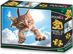PRIME 3D Puzzle Skákajúca mačka: Sparkles 3D 48 dielikov