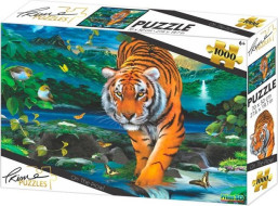 PRIME 3D Puzzle Tiger na love 1000 dielikov