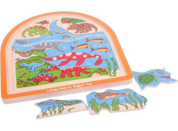 BIGJIGS Viacvrstvové puzzle Dinosaury