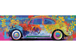 EUROGRAPHICS Panoramatické puzzle Farebný Volkswagen chrobák 1000 dielikov