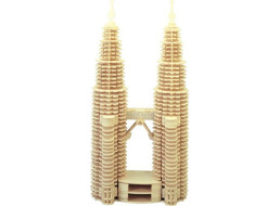 WOODEN TOY , WCK 3D puzzle Petronas Twin Towers