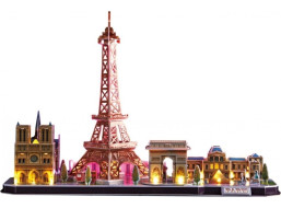 CUBICFUN Svietiace 3D puzzle CityLine panorama: Paríž 115 dielikov